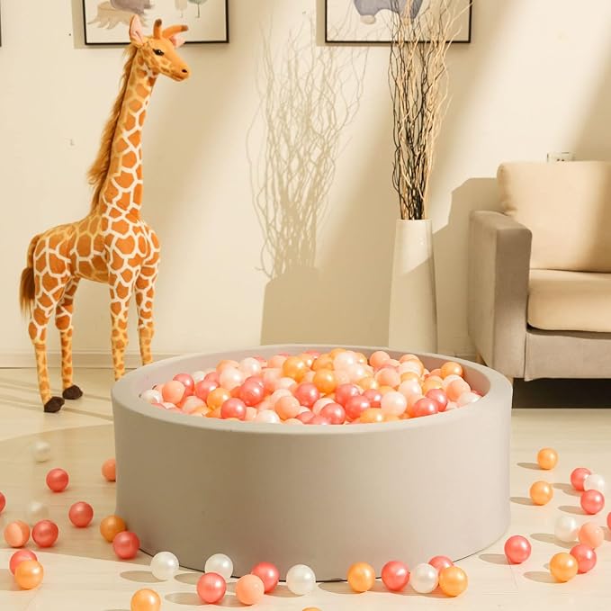 GOGOSO Ball Pit Balls for Toddlers Kids Plastic Balls for Ball-Pit Playpen Pool Baby Play Pastel BPA-Free Non Toxic Play Pastel Crush Proof Bal 50 100 200 500 1000 Count