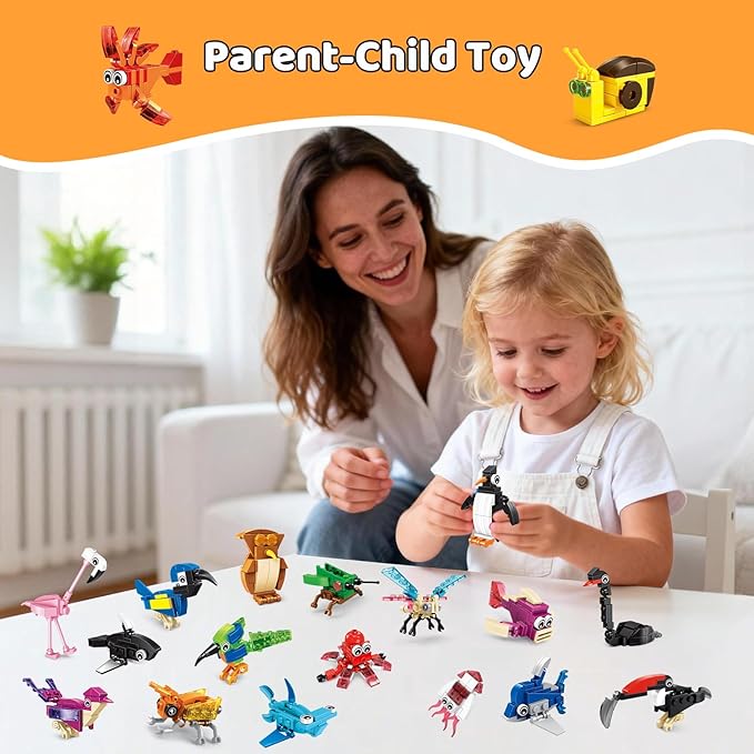 36 Packs Mini Building Blocks Set Party Favors Building Blocks for Kids 4-8, Goodie Bags Stuffers for Kid, Prize Box Toys for Kids Classroom