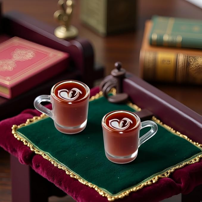 2 Pcs Miniature Coffee Cups Model Dollhouse Ornament Dollhouse Decoration Mini Decor Doll House Accessories Random Color Miniature Dollhouse Accessories