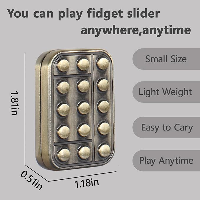 Fidget Toys Adults Metal Fidget Slider Magnetic EDC Haptic Fidget Toys for Adults