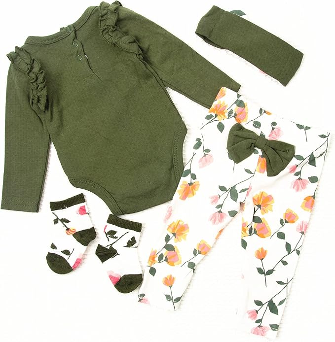 Reborn Dolls Clothes 24 Inches Accessories Outfits 4pcs for 22"- 24" Reborn Baby Girl Dolls Newborn Baby Doll Clothes
