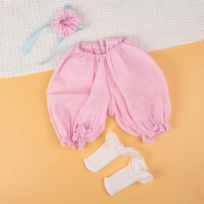 22' Newborn Reborn Baby Girl Dolls Clothes Dress Accessories Outfits for 22-24 Inch Reborn Doll Clothing 4Pcs Set