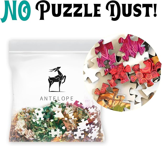 Antelope - 1000 Piece Rainbow Puzzle for Adults, Hue Wormhole Jigsaw Puzzles 1000 Pieces,1000 Piece Round Puzzles, Wormhole Puzzles, High Resolution, Matte Finish, Smooth Edging, No Dust, 3D Puzzle