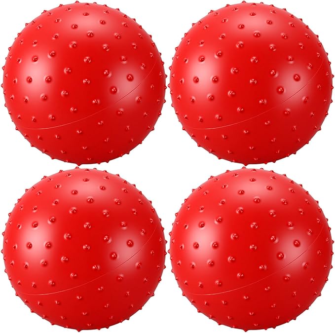 Bouncy Spiky Sensory Ball - Inflatable Massage Stress Fidget Toy Playground Balls for School Party Favors Outdoor Indoor