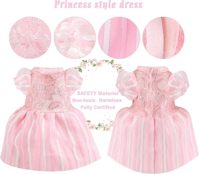 Alive Girl Baby Clothes - 6 Sets 12 Inch Baby Dolls Dress Accessories Include unicorrn Skirt Snow White Dresses Swimsuit Outfits, 12 Inch Doll Clothing for Girls Birthday Xmas Gift