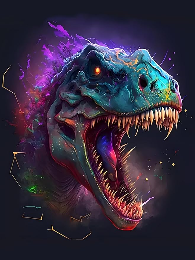 1000 Pieces Jigsaw Puzzle for Adults,Dinosaur Illustration Wood Jigsaw Puzzle,Brain Challenge Educational Game Relaxation Family Activity Pastime Entertainment Activity Decorative Puzzle