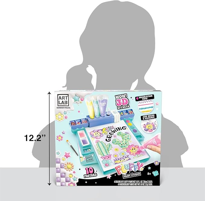Canal Toys Art Lab Fluffy Paint Studio – 3D Painting Set for Kids: Create Puffy Artwork with Textured Paints & Tools, Fun DIY Arts & Crafts Kit