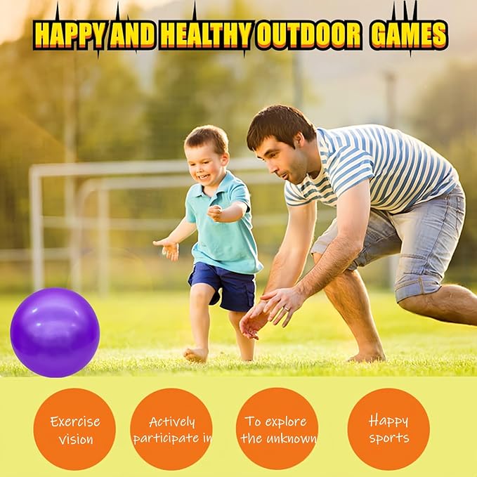 6 Pcs Playground Balls for Kids, 9 Inch Inflatable Bouncy Balls with Pump for Kickball, Dodgeballs, Indoor Outdoor Play Balls