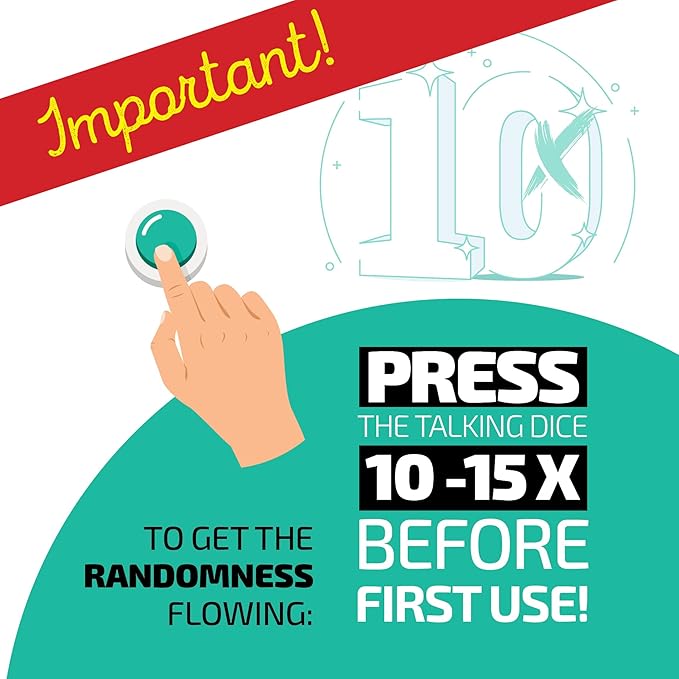 Talking Dice Sound Button | Fully Loaded | 102 totally random phrases for numbers 1-6 | Great EZ Gaming Gift | Fun Novelty Gag Inspirational Gift | Cool Gadget | Modern Reinvention of the Classic Die