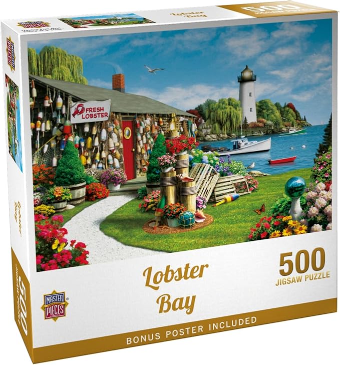 Masterpieces Lobster Bay 500 Piece Jigsaw Puzzle - Challenging Puzzle for Adults - Adult