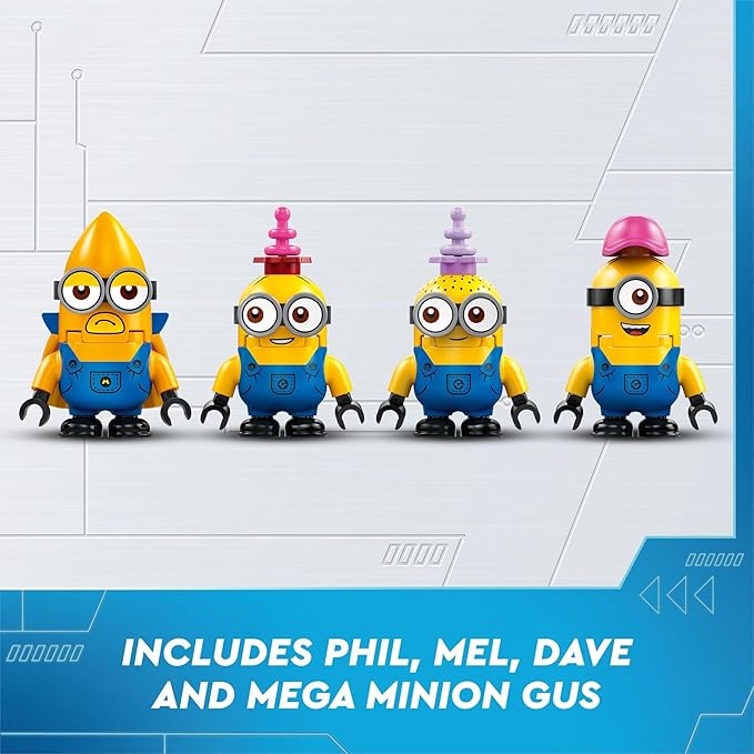 LEGO Despicable Me 4 Minions’ Music Party Bus, Creative Building Toy for Kids, Fun Despicable Me Toy Playset, Gift for Boys and Girls Aged 7 and Up, 75581