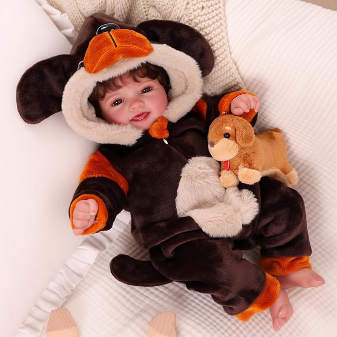 BABESIDE Lifelike Reborn Baby Dolls- Mia, 17 Inch Cute Realistic-Newborn Baby Doll Poseable Real Life Baby Dolls Girls with Gift Box for 3+ Year Old