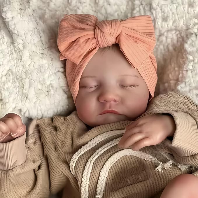 17 Inch Realistic Baby Doll for Girls Age 3+ – Full Vinyl Washable Body, Soft Touch, Closed Eyes – Lifelike Toy Gift for Kids’ Pretend Play & Bathtime Fun