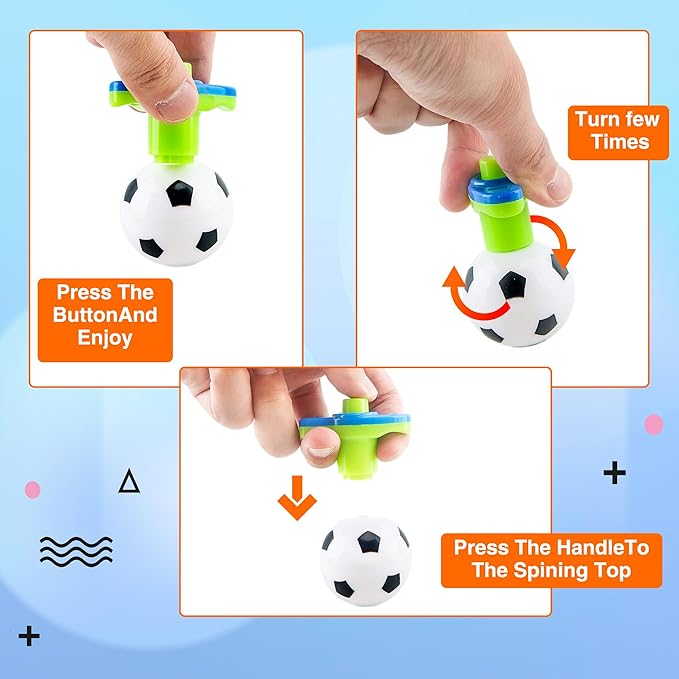 24 Pcs Light Up Spinning Tops Launcher with Motion Gyroscope Colorful Novelty LED Spinning Tops Toys for Goodie Bag Fillers Classroom Prizes Birthday Sports Party Favors
