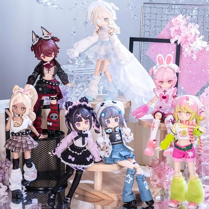 CALEMBOU BJD Blind Box, Electronic Cute Pet Series 20cm Ball Jointed Doll, Kawaii Dress Up Doll with Joints Accessories, Collection Action Figure Toys, Gift for Girls Boys (Electronic Cute Pet-1pc)