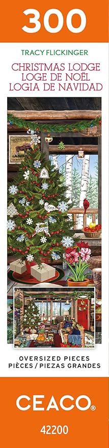 Ceaco - Tracy Flickinger - Christmas Lodge - 300 Piece Jigsaw Puzzle