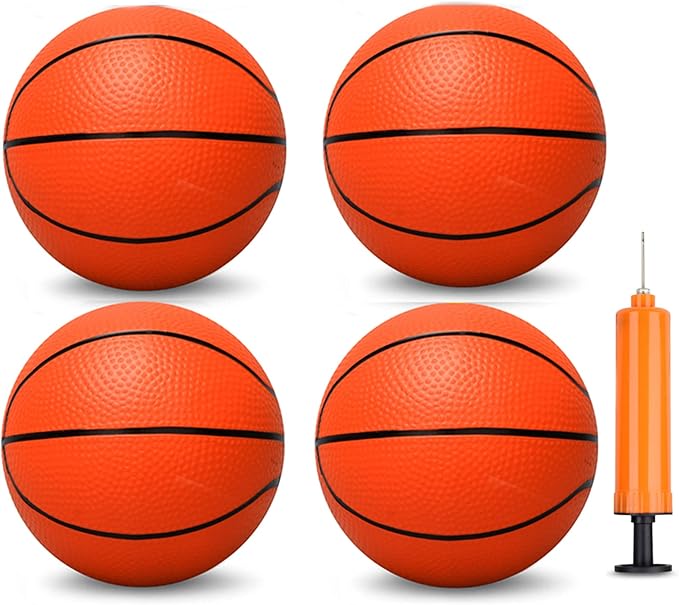 6 INCH PVC Mini Basketball for Indoor Mini Hoops, Soft 6" Rubber Replacement for Over Door Hoops, Ideal for Adults & Kids