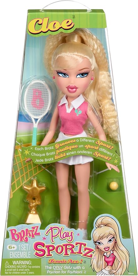 Bratz Play Sportz Cloe Fashion Doll with Accessories, Tennis