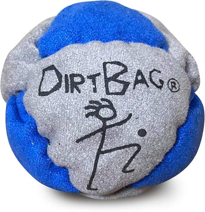 DIRTBAG All Star Footbag 3 Pack with Pouch, 100% Handmade, Premium Quality, Bright Vivid Colors, Signature Carry Bag
