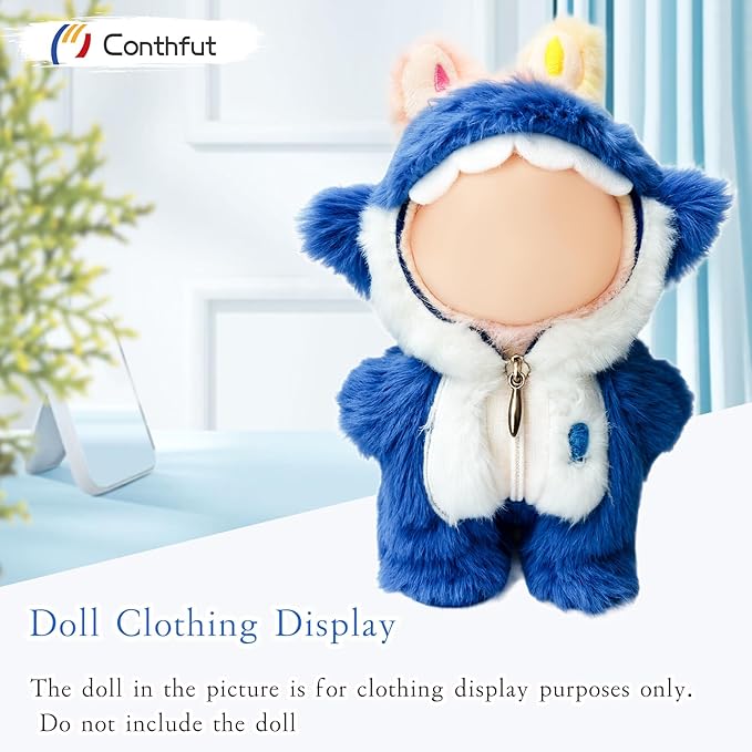 17cm Doll Clothes, Clothes for Dolls Outfit, Accessories for Dolls Clothes, Cute Clothes Set for Doll,No Doll Included(Blue Shark)