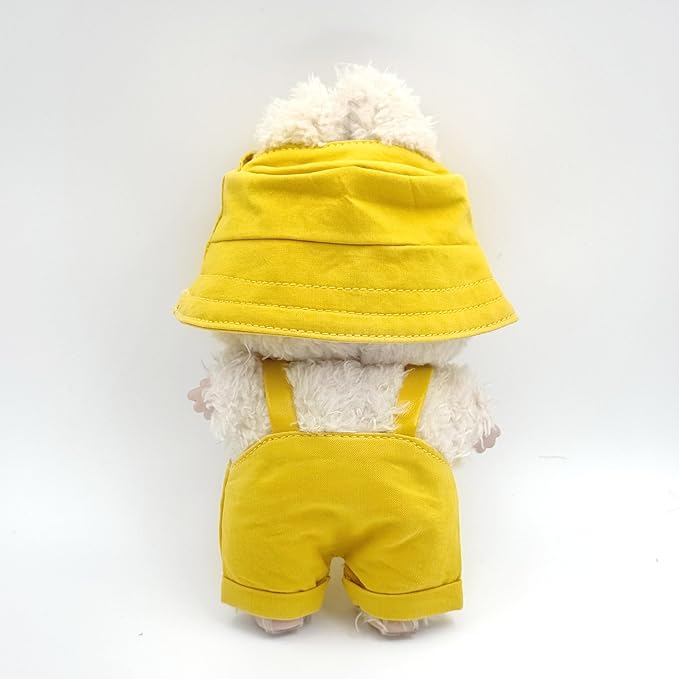 Clothes for Labubu (NO Doll) 17 cm/6.7inch Doll for Labubu Clothes Labubu Accessories Overalls Hat Glasses Dress up Stylish Outdoor Cute for Labubu Outfits (D)