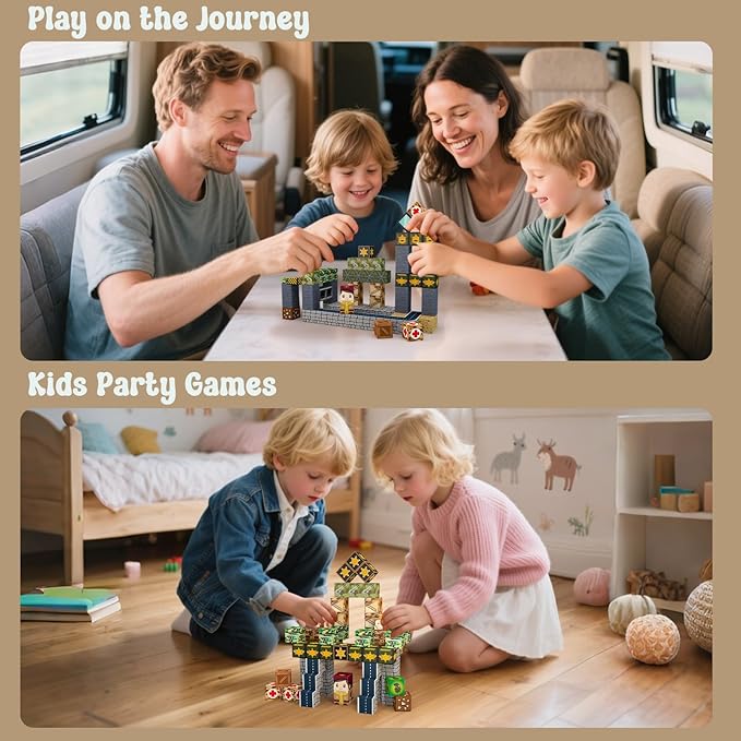 100PCS Magnetic Blocks,Magnetic Building Blocks,Magnet Cubes for Kids Toys,Sensory STEM Building Toys for 3-5 4-6 5-7 6-8 Year Old,Travel Outdoor Kids Games Boys Girls Birthday Gifts (0.8-inch blocks)