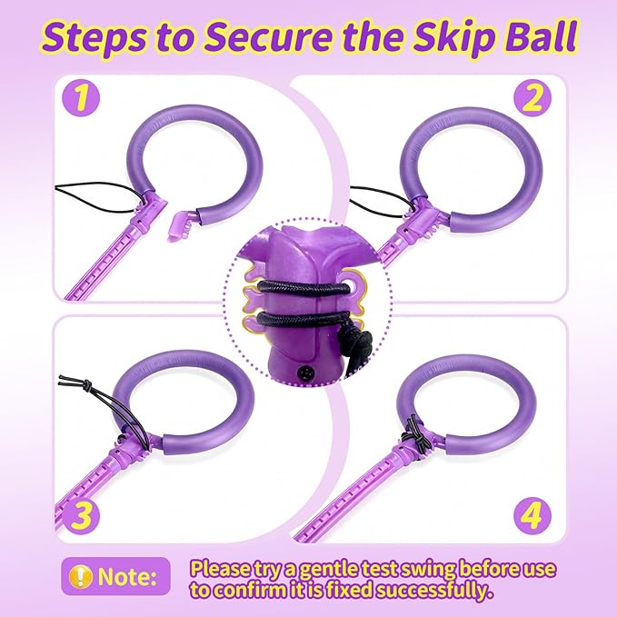 Skip Ball for Kids, Rechargeable Skip Ball Ankle Toy with Flashing Light-Up Wheel & Rod, Indoor/Outdoor Toys for Kids with Counter, Timer and Cal Calculator
