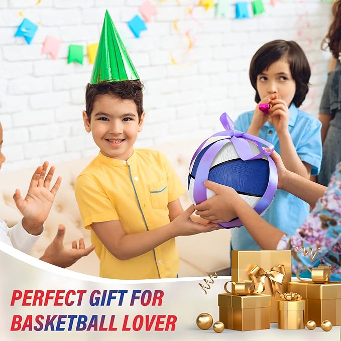 Wettarn 12 PCS Mini Basketball Size 3 Colorful 7 Inch Rubber Basketball Bulk with Pump for Mini Hoop Swimming Pool Indoor Outdoor Practice Game Holiday Party Kid Adult Back to School