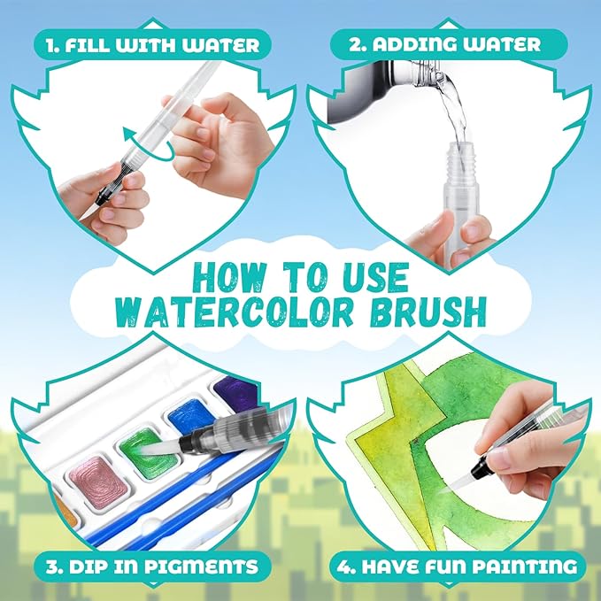 Paint with Water Coloring Books for Kids, 24 Pcs Paper Mache Masks Half Face, Hero Mask Painting Book, Mess Free Watercolor Painting Kit, Painting Activity for Boy Gift Ages 3-5 4-8 for Birthday Party Halloween Christmas
