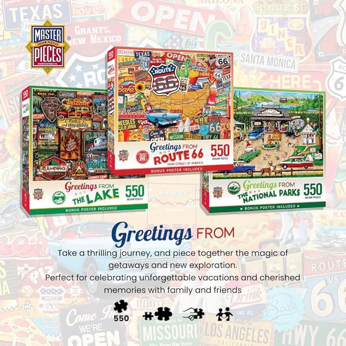 MasterPieces - 550 Piece Jigsaw Puzzle, Las Vegas, Fun for Adults, Family, Kids, 18" x 24"