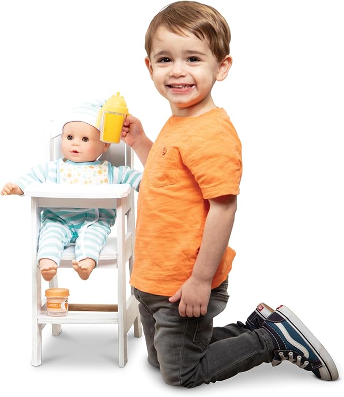Melissa & Doug Play High Chair Pretend Play High Chair Baby Doll Accessories
