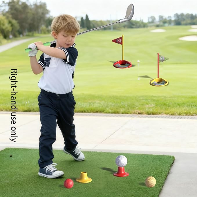 Kids Golf Clubs Set for Ages 3-8, Adjustable, Indoor & Outdoor, Golf Club Plastic, Gift for Boys and Girl