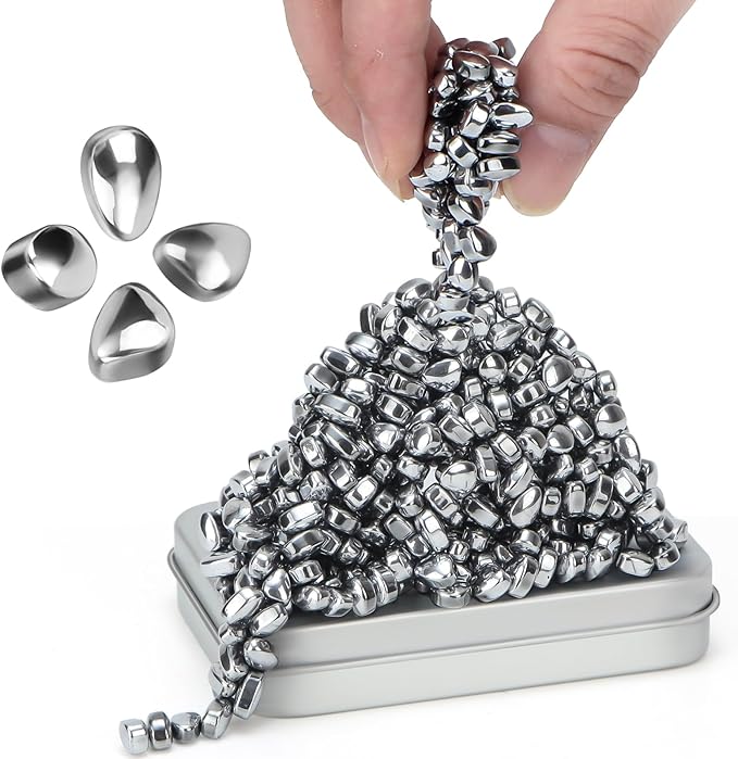 300+ Original Ferrite Putty Silver, Sensory Stones, Adult Fidget Stress Relief Desk & Office Item, Ferrite Stones Stocking Stuffers Gifts