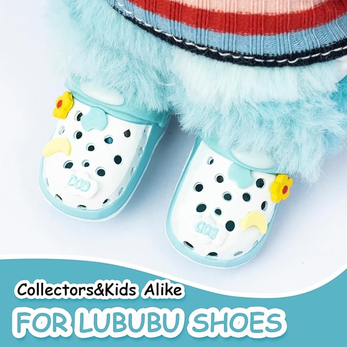 Doll Shoes, Premium Fashion Shoes for 17 Cm Doll Accessories, Doll Dress Up Decoration Accessories Wings (Pale Blue