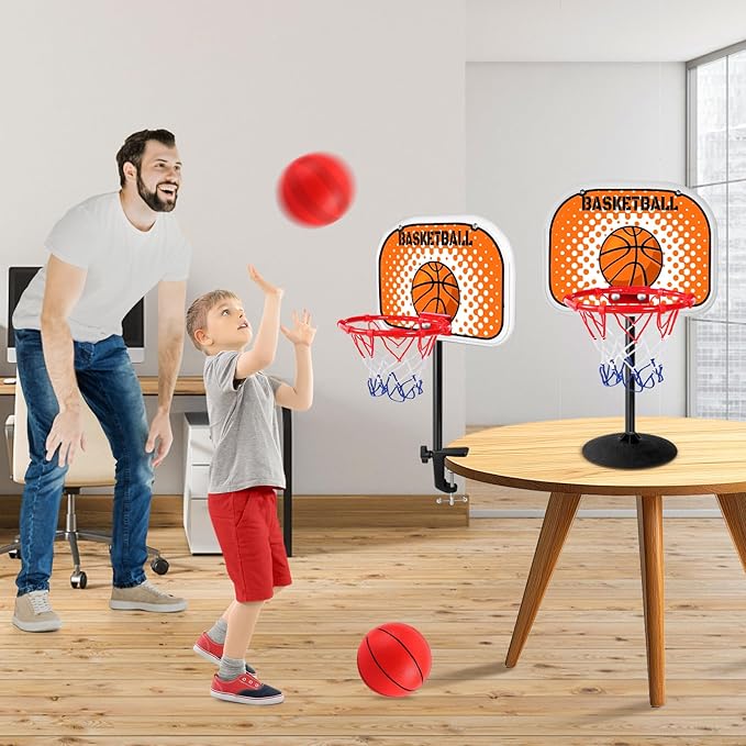 Toddler Basketball Hoop Indoor, Basketball Hoop for Kids Mini Kids Hoops for Outdoor Indoor Goal for Sport Toys Christmas Birthday Gift