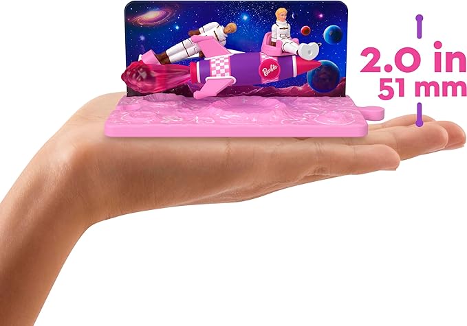 Barbie Mini Land Movie-Inspired Vehicle Collection, Includes 8 1.5-inch Dolls & 4 Vehicles Inspired by The Film