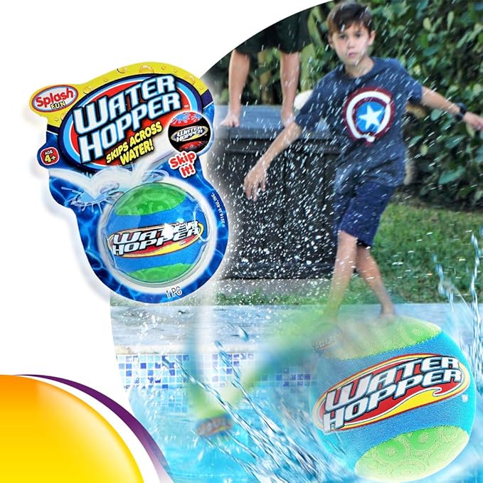 JA-RU Pro Hopper Skip Water Bouncing Ball Professional Fidget Skip Ball Pool Bounce Balls Toys. Skipping Beach Ball. Outdoor Game Party Favor Pool Toy for Kids and Adults 880