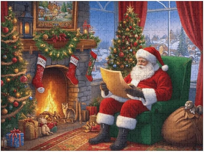 Christmas - 1000 Piece Jigsaw Puzzle for Adults - Challenging Puzzle Perfect for Game Nights - Finished Size is 20.5 x 15 -Gift for Christmas, Anniversary, Birthday,Family