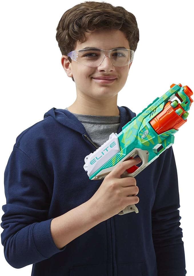 NERF Elite Disruptor Dynamic Green Dart Blaster, Rotating Drum, Slam Fire, Easter Gift for Kids, Kids Outdoor Toys for 8 Year Old Boys & Girls (Amazon Exclusive)