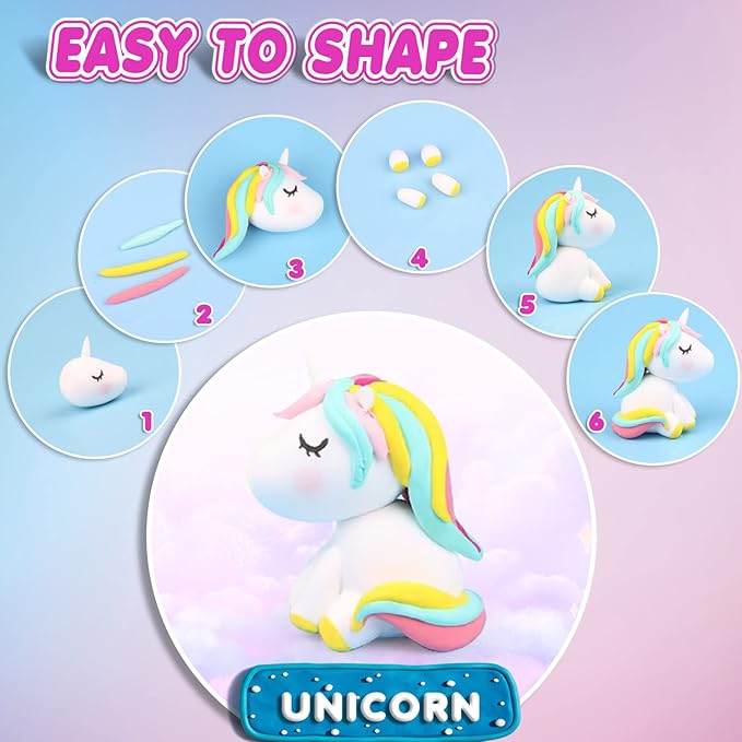 Magic Clay - Air Dry Clay 96 Colors, Modeling Clay for Kids with Tools, Soft & Ultra Light, Toys Gifts for Age 3 4 5 6 7 8+ Years Old Boys Girls Kids