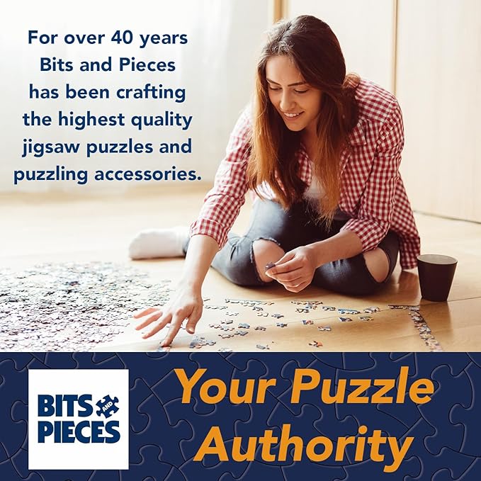 Bits and Pieces – 100 Piece Jigsaw Puzzle for Adults – A Touch of Spring by Artist Jane Maday - Cute Bunnies Jigsaw Puzzle, Completed Puzzle Size: 15" x 19"