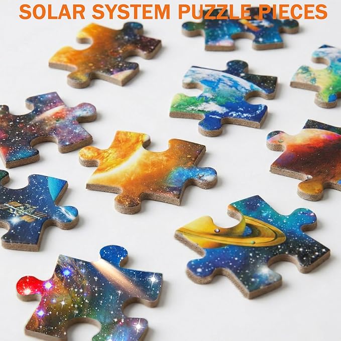 Puzzles for Adults 1000 Pieces - Solar System Jigsaw Puzzles 1000 Pieces, Colorful Planets Outer Space Exploration Puzzle,Impossible Hard Difficult Challenging Universe Puzzle for Family and Friends