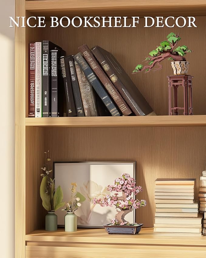 Rowood 3D Wooden Puzzles for Adults,DIY Pine Bonsai Tree Botanical Collection Building Set,Craft Kit Gift for Adults on Christmas Birthday ThanksgivingDay-Evergreen Pine Bonsai