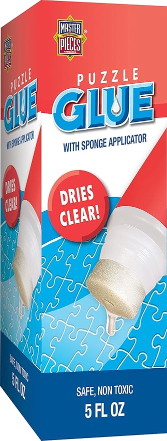 MasterPieces Puzzle Accessories - 5oz Glue with Sponge Applicator