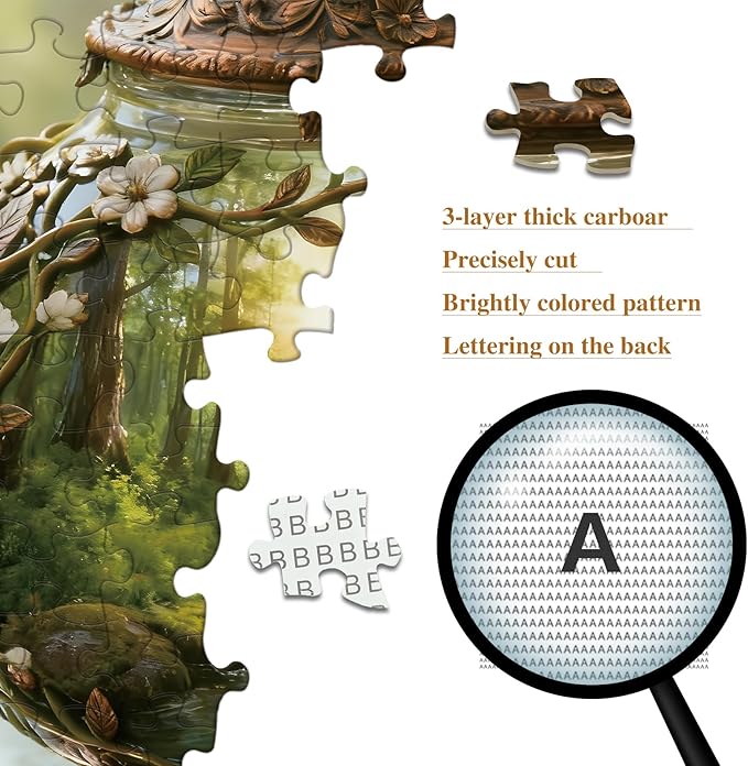 Puzzles for Adults 1024 Pieces Surreal Nature Landscape Print for Boho, Jigsaw Puzzles with HD Poster, Puzzles with Letter Markings, Gift for Family Friends