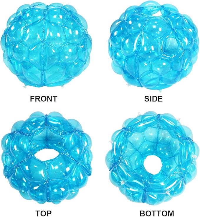 SUNSHINEMALL 2 PC Sumo Balls for Adult, Inflatable Body Sumo Balls Bopper Toys, Heavy Duty PVC Vinyl Kids Adults Physical Outdoor Active Play (24 INCH Blue)