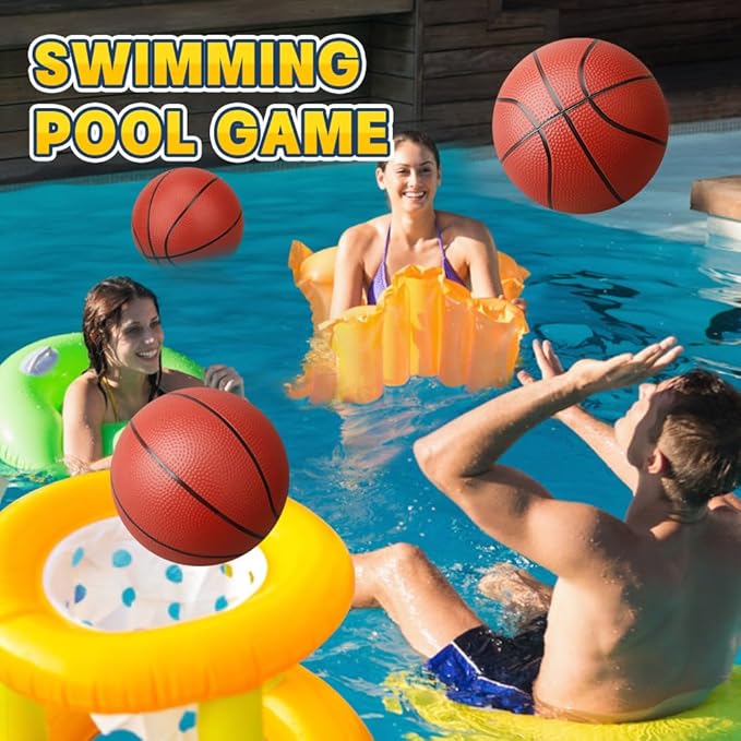 Amarlozn Mini Basketball for Indoor Mini Basketball Hoop, 9 Inch Small Replacement Basketballs Soft Ball for Inflatable Pool, Beach Sandbox Outdoor Play Game Gift Pack for Toddler Kids Adults 5PCS