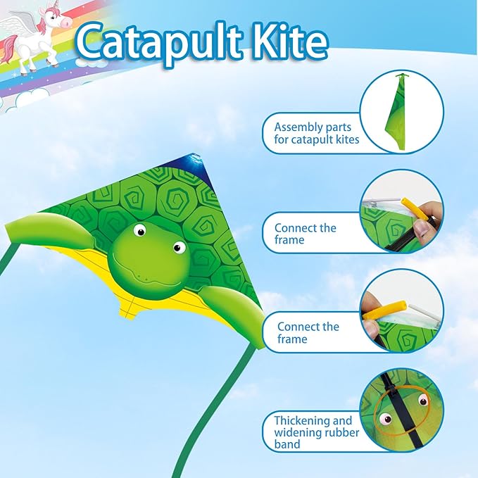 YongnKids 6 Pack Mini Kite for Boys Girls Age 3-5 4-8, Finger Launcher Kites Easy to Fly Ejection Flying Toys Kite for Kids Teens Ages Beach Park Backyard Outdoor Sports