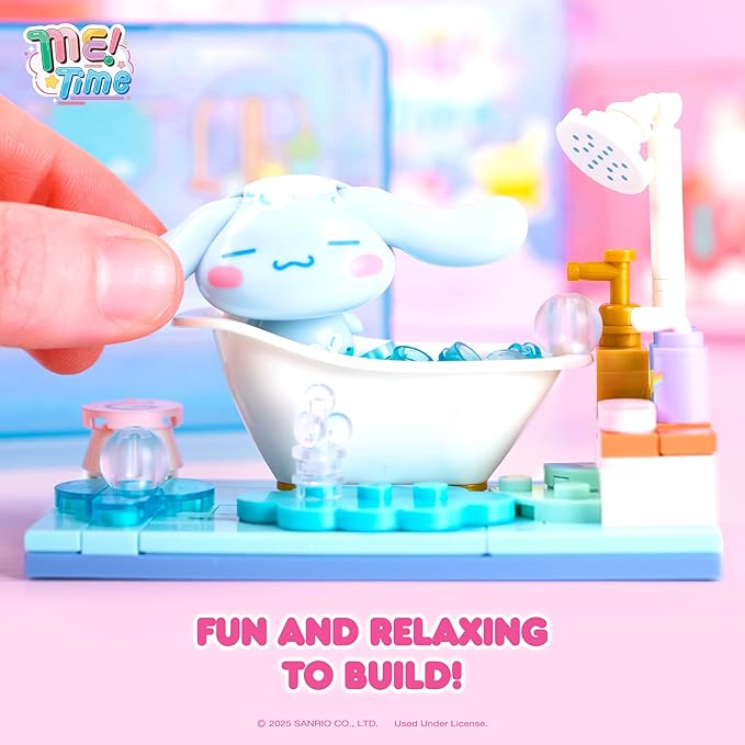 Hamee Sanrio Hello Kitty and Friends 'Me Time' Cute Building Blocks Blind Box – 1 Pc. Mystery Set (Birthday Gift, Party Favor, Gift Basket Filler, Stress Relief, Collectible Toy, Relaxation)
