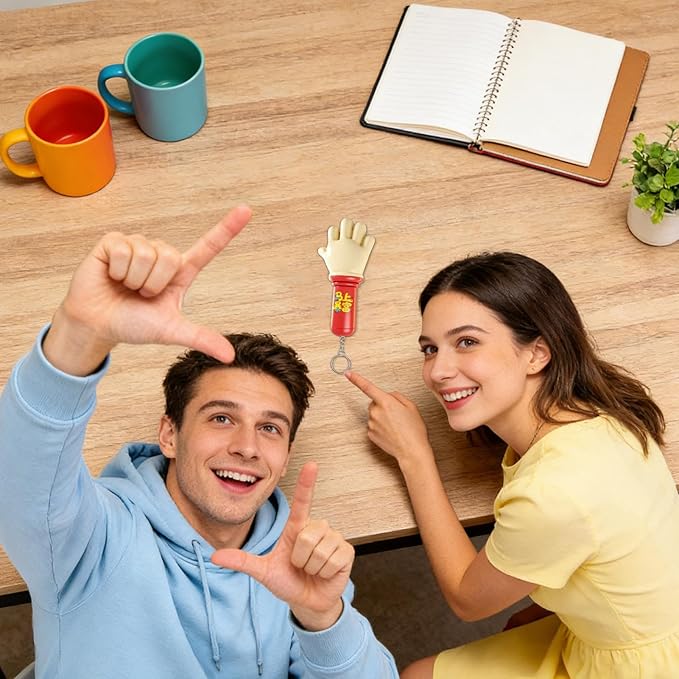 Prank Toys - Hand Design Funny Gadget, 1 Piece Manual Trigger Device with Auditory Feedback, Comedic Prop with Sound Module, Novelty Hardware, Trick Accessory for Office, Party and Social Gathering